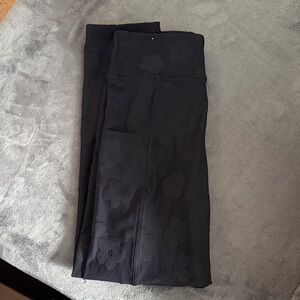 Kids Black Floral Leggings